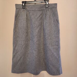 Pant Her 100% Wool Gray Skirt  Medium A Line VTG Office Work Formal Wear